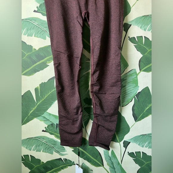 Gymshark Womens Cherry Brown Marl Vital Rise Seamless Leggings Small NWT - Picture 4 of 9